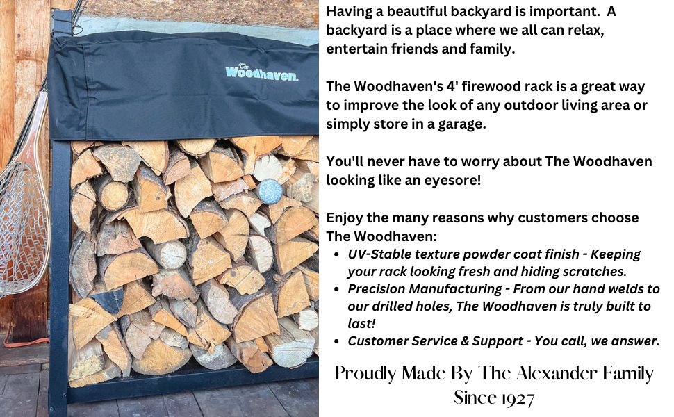 woodhaven outdoor firewood log rack garage indoor holder stacker patio fireplace