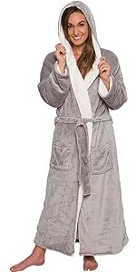 Long sherpa robe womens Clearance