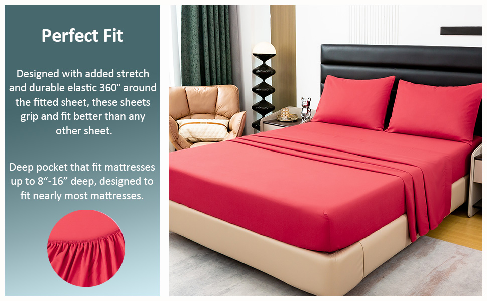 MEISHANG Natural 100 Cotton Sheets for Twin Size Bed, Luxury Soft Cotton Bed Sheet