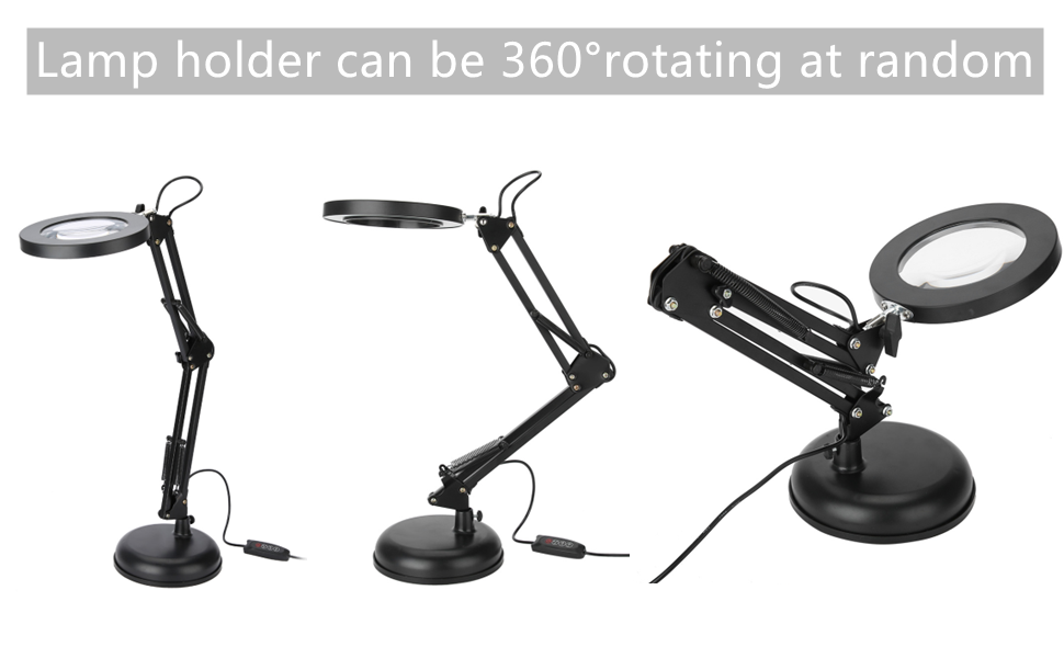 Magnifying Lamp, 8W 5x Magnifying Light with Clamp Led Magnifying Lamp