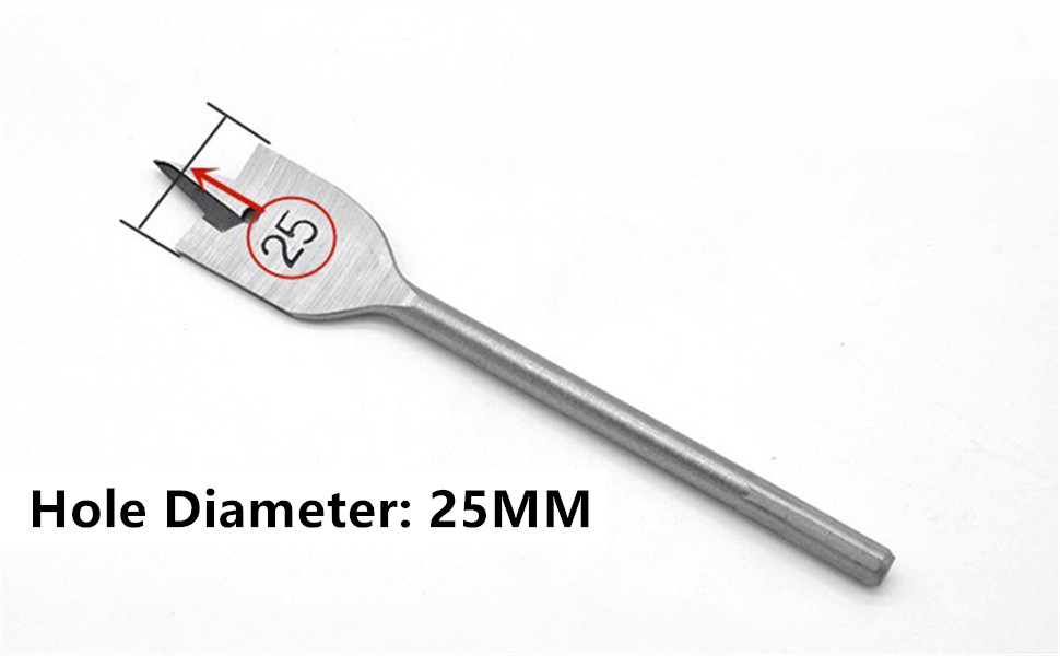 Tyenaza 15PCS Chisel Point Spade Bit, 6‑25mm Spade Drill