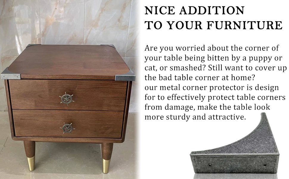 luluxing Ancient Silver Box Corner Protector Decorative