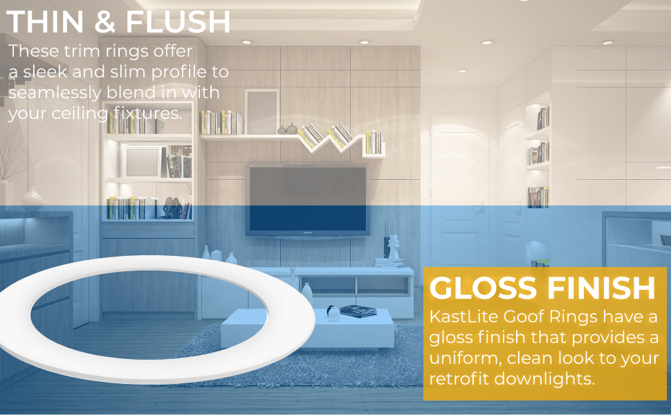 KastLite Custom Sized Goof Rings in Solid White .080" Thick Acrylic