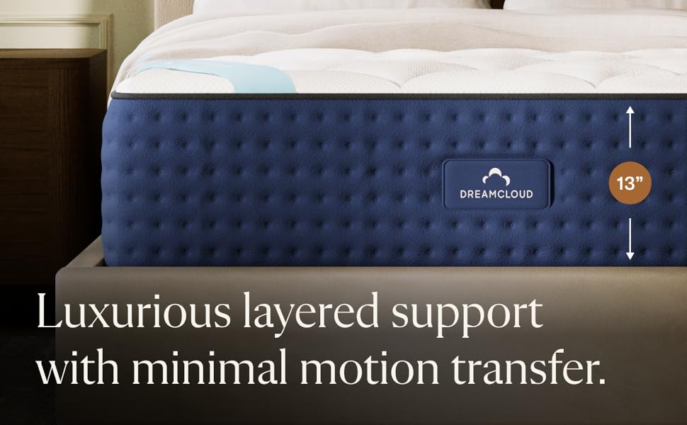 Luxurious layered support with minimal motion transfer