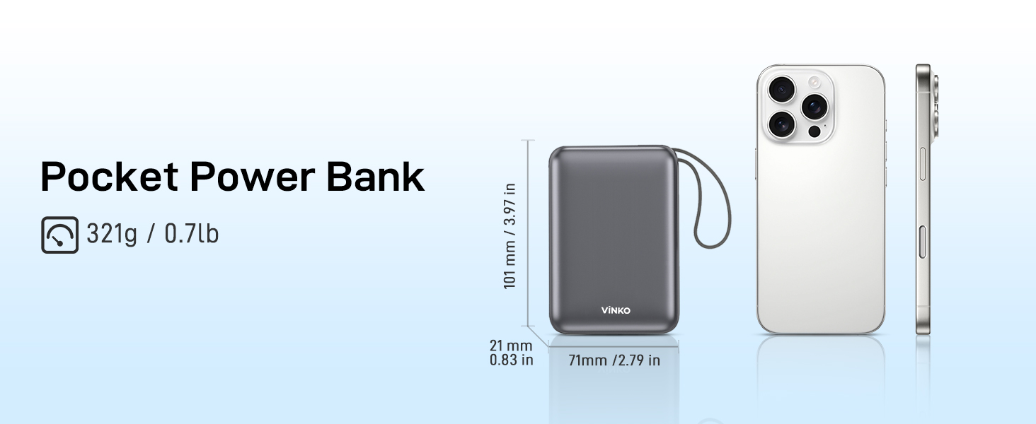 321g /0.7lb Pocket Power Bank