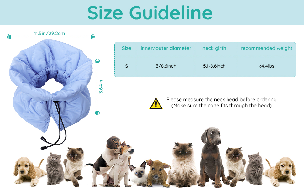 Cat Recovery Collar, Soft Adjustable Cat Cone Alternative
