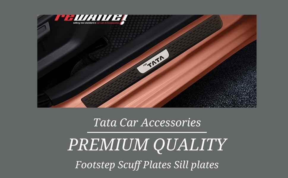 Rewaive Car Door Foot Step for Tata Altroz, Sill Plate with Reflector