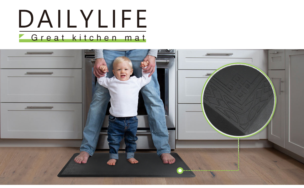 Anti Fatigue Comfort Mat by DAILYLIFE, NonSlip Bottom 3/