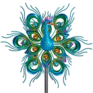Peacock wind spinners