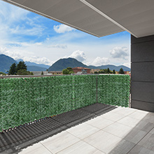 XIANNVV Künstliche Efeu Garten Sichtschutz, 1 x 3 M Balkon Blätter