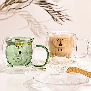 lindo gato taza de cristal