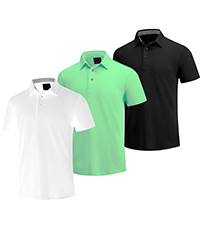 Mens Golf Shirts Dry Fit ShortLong Sleeve Moisture Wicking Athletic T-Shirt for Men Slim Fit Pack