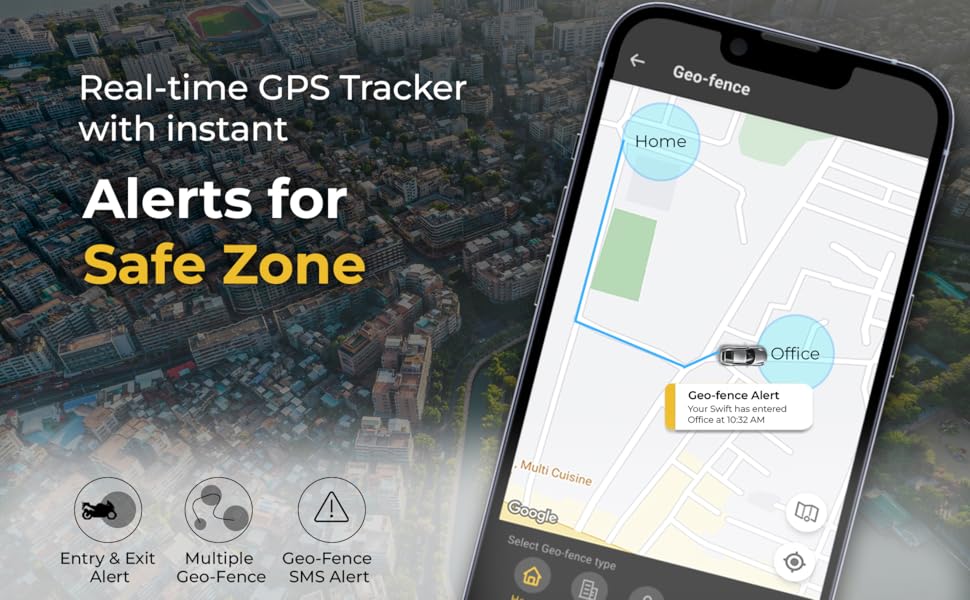 GPS Tracker GEO FENCE ALERT