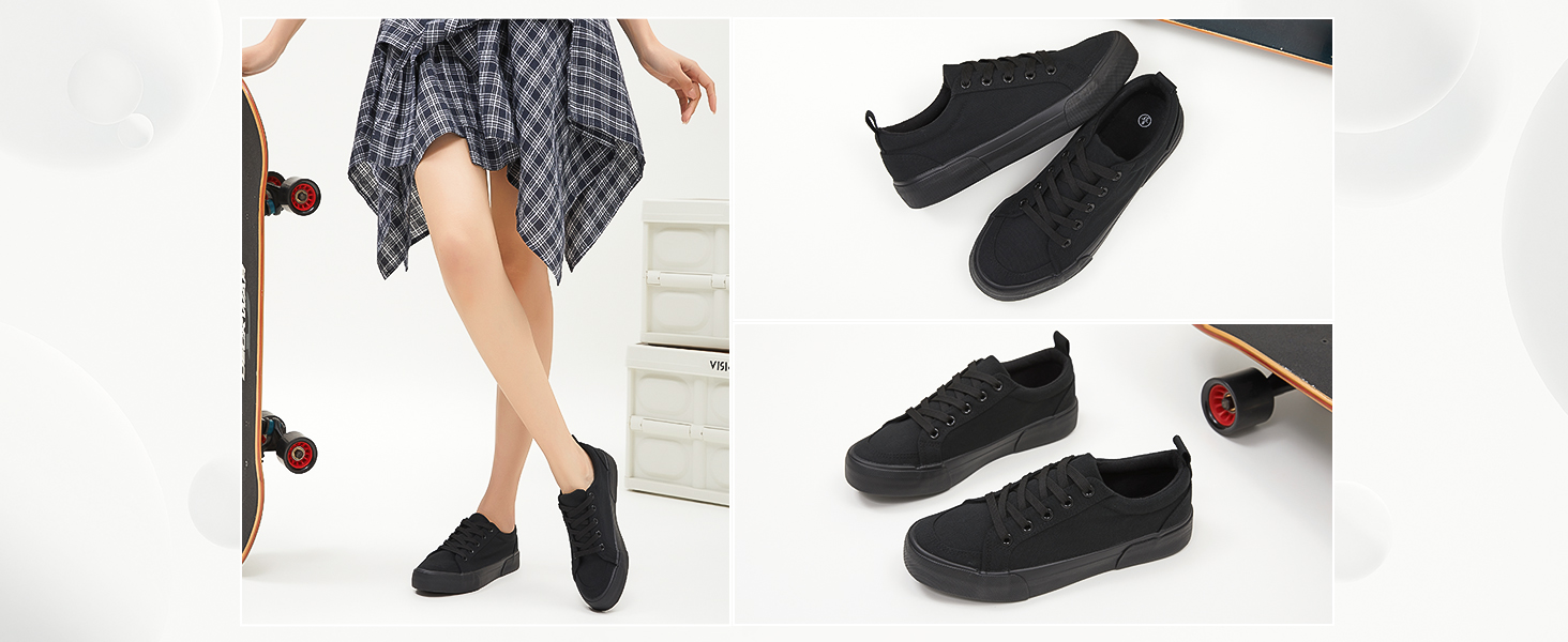 all black sneakers for women