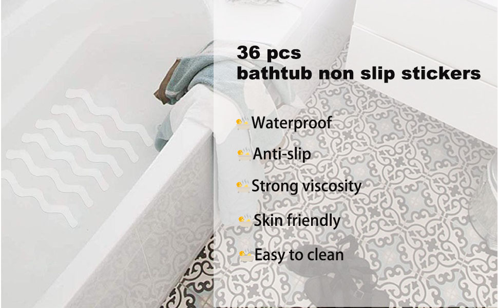 36 PCS Bathtub Non Slip Stickers, Safety Anti Slip Shower