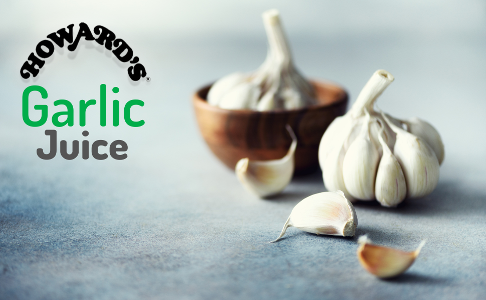 Image of Garlic on Table with Howard's Logo