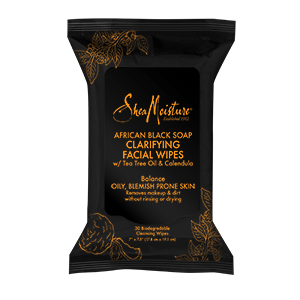 AFRICAN BLACK SOAP CLARIFYING FACIAL WIPES 