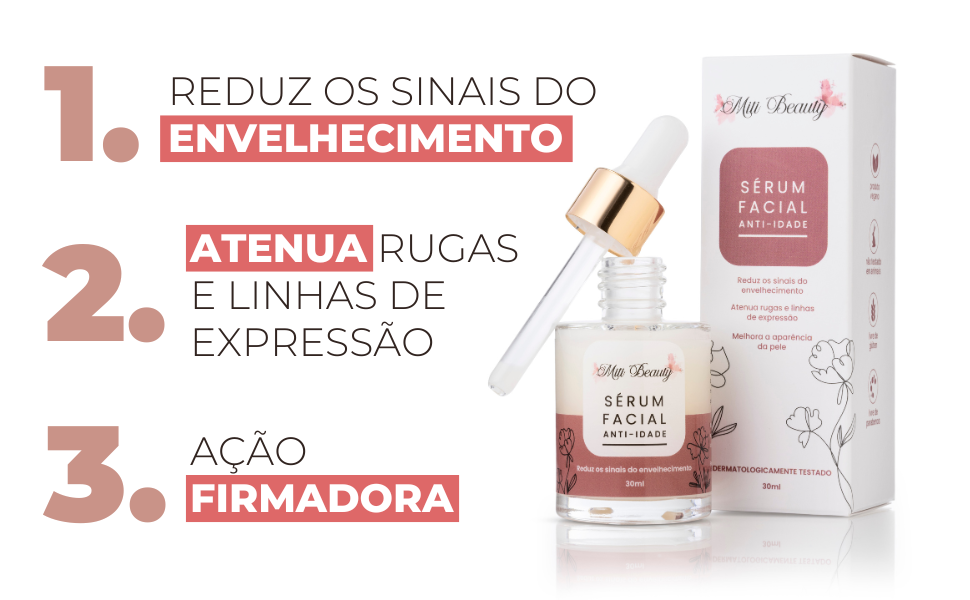 Sérum Anti Idade, Sérum Facial, Ácido Hialurônico, Retinol