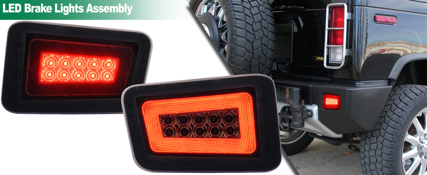 H2 LED Brake Turn Signal Lights Assembly for 2005 2006 2007