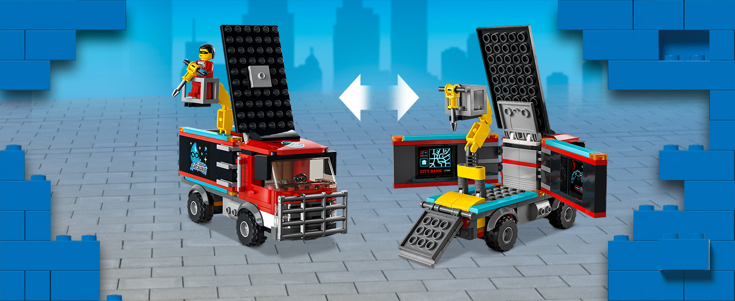 LEGO 60317 City Police Chase at the Bank with Helicopter, Drone and 2 ...