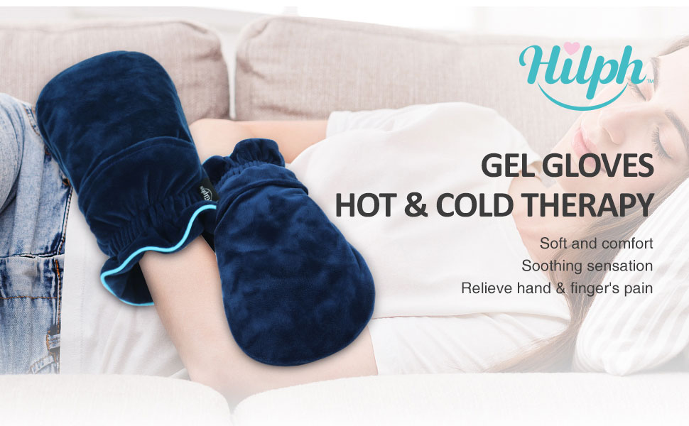 Hilph® Cold Therapy Ice Gloves for Chemo 2 Pack, Ice Pack