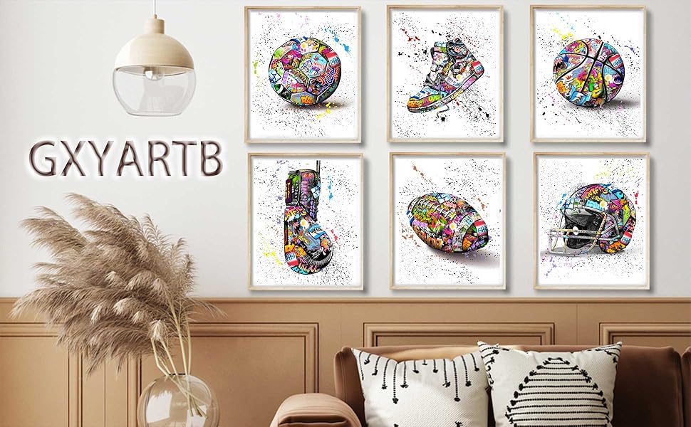  6Pcs Graffiti Wall Art 