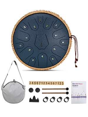 Amazon.com: Steel Tongue Drum- ChunFeng 14 Inch 15 Notes
