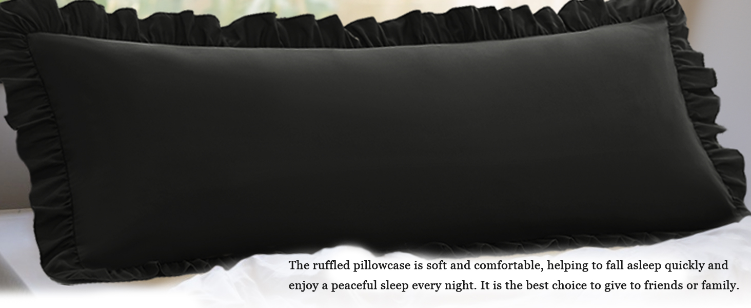 KKJIAF Ruffle Pillow Cases Standard Size Set of 2, Ruffled