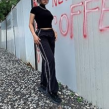 Sfit Damen Cargohosen Y2K Baggy Track Pants