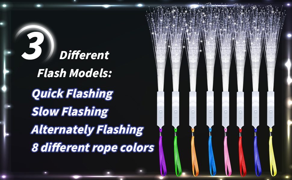 White Fiber Optic Wand Glow Wand