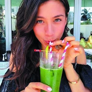 Woman enjoying Power Shot Greens Superfood Smoothie