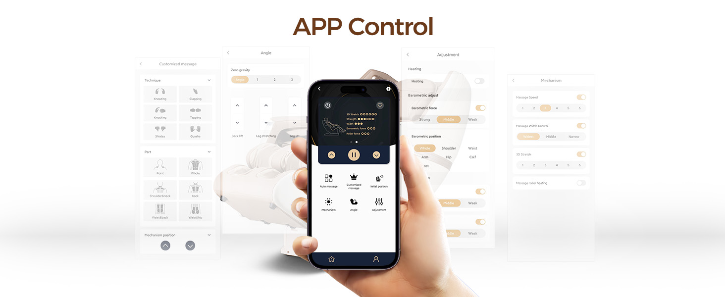 APP Control, massage chair full body zero gravity, electric massage chair, massager chair recliner