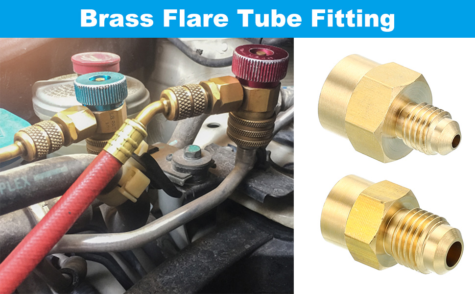 PATIKIL Brass Flare Tube Fitting, Union Coupling Gas Adaptor 5/8" Flare