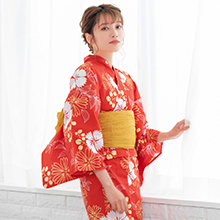 14-撫子シルエット(兵児帯 マスタード)