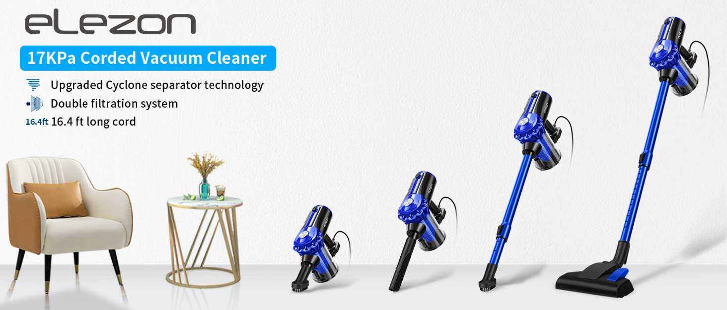 elezon Vacuum Cleaner 18KPa Powerful Suction Multi Cyclone
