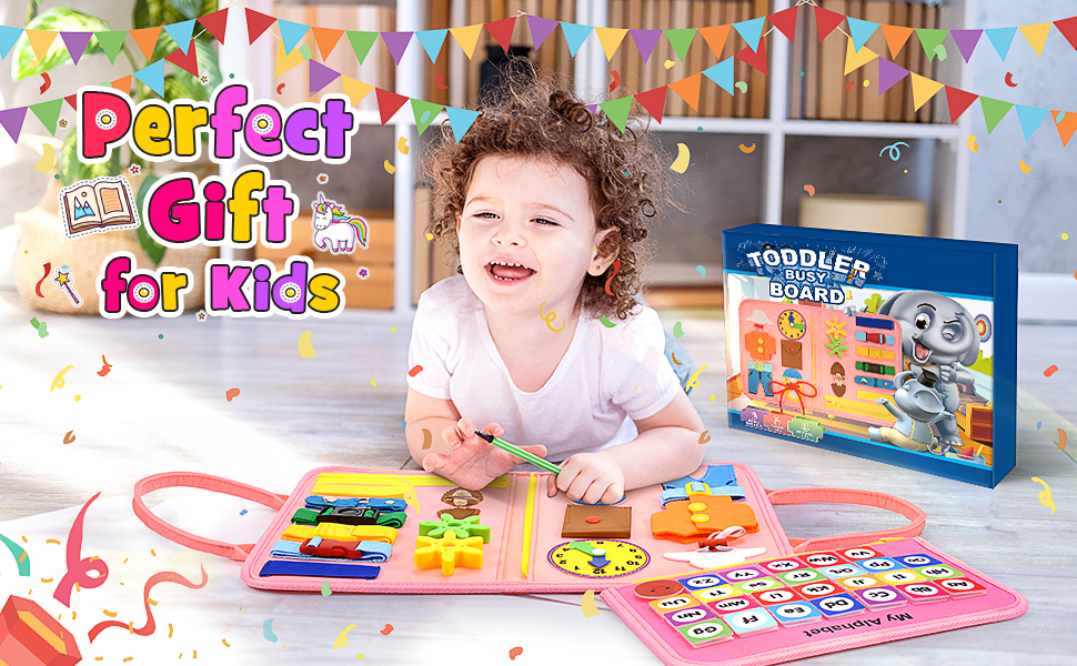 Toys for 15 Year Old, TopDollo Toddler Busy Board Travel Toys for 15 Year Old Girls Montessori