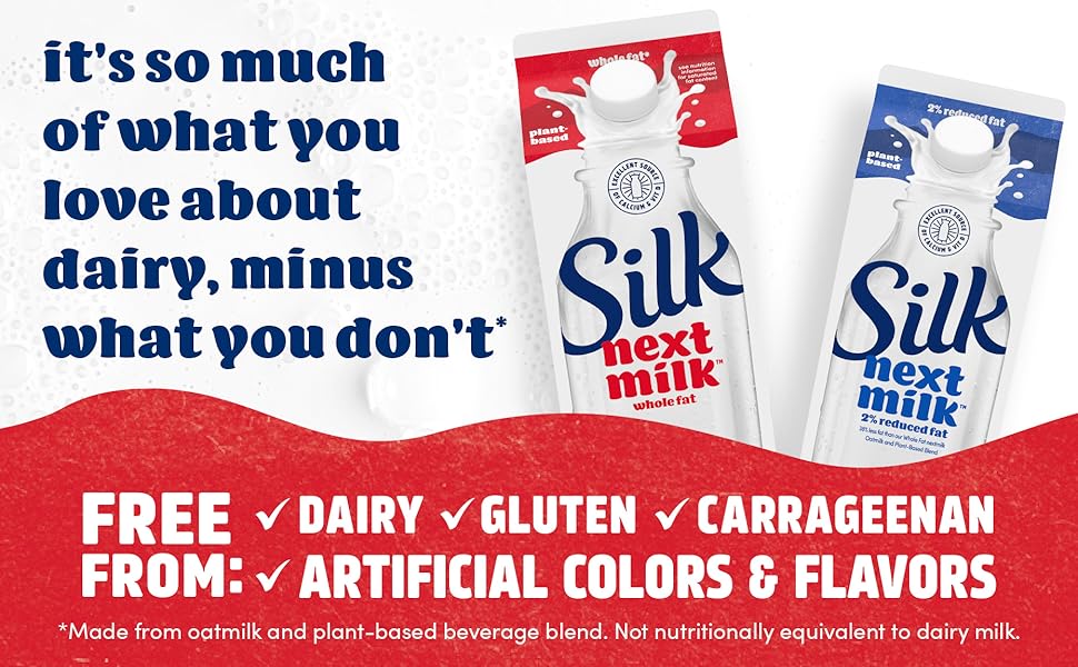 Silk Nextmilk, Whole Fat Milk Alternative, Oat Milk and