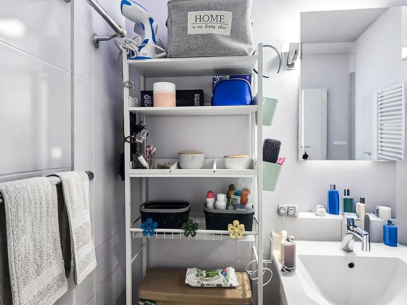 wood over the toilet storage