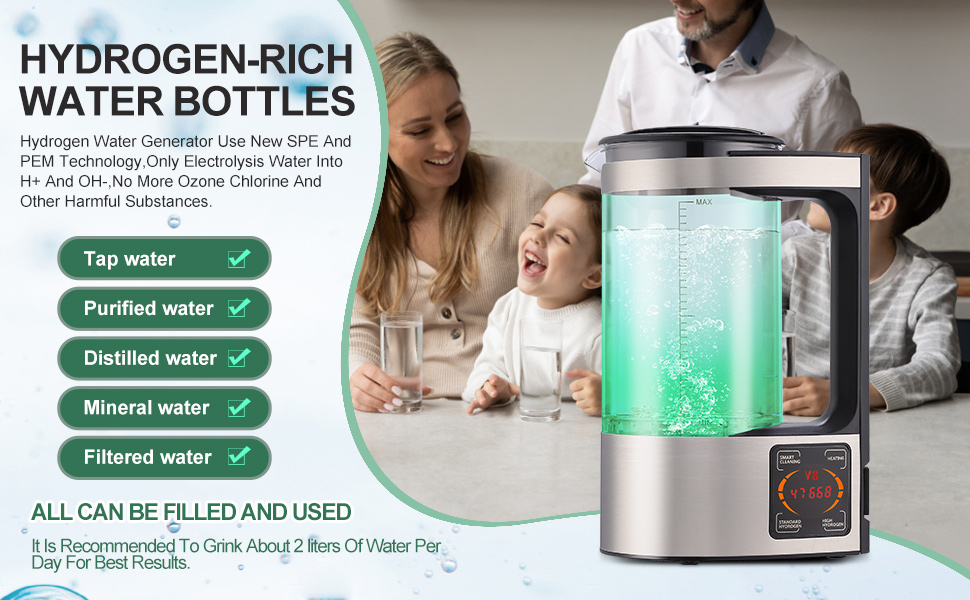 Amazon.com: Hydrogen Water Generator, Hydrogen Water Kettle, Hydrogen - What Is The Best Hydrogen Water Generator