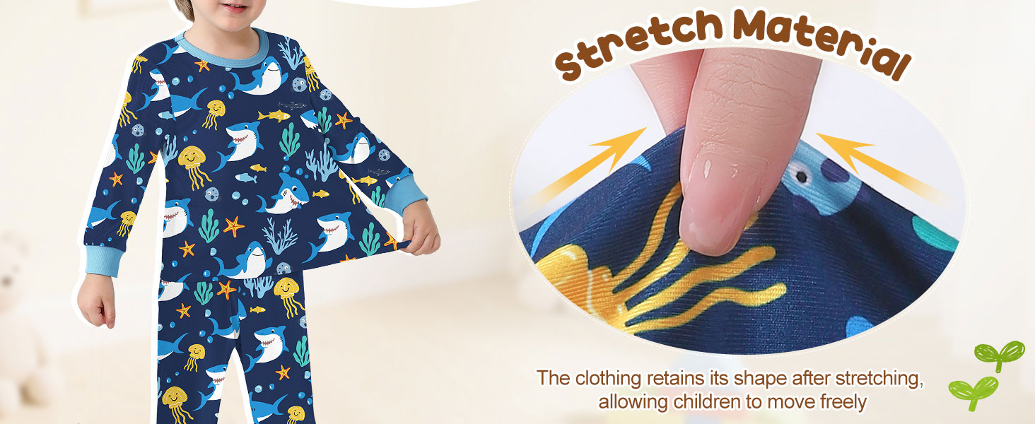 Mikrdoo Baby Boys Pajamas Set Stretch Pjs for Kids