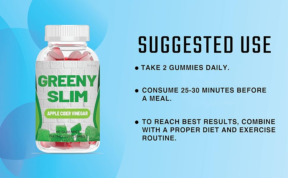 Greeny Slim Apple Cider Vinegar Gummies - Suggested Use
