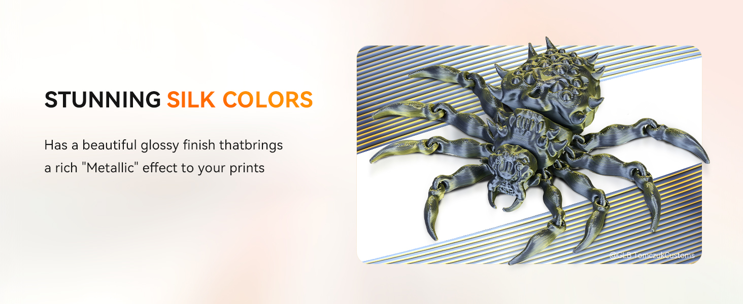 TECBEARS Silk PLA Filament, Tri Color PLA Silk Filament 1.75mm 1 kg