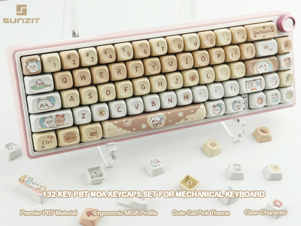 tu♡ Amazon.com: Sunzit PBT MOA Keycaps - Cute Chiikawa Momonga