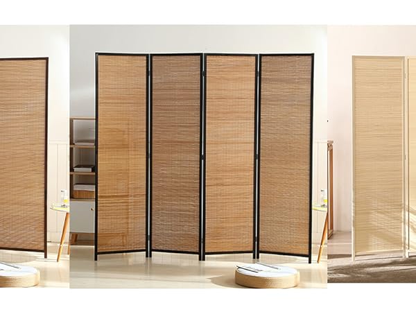 Amazon | Pugrwei 屏風 4連 パーテーション 間仕切り 衝立 高さ