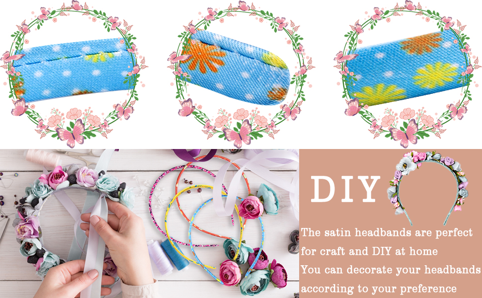 The satin hair headbands are perfect for craft and DIY at home, creating the ideal hair headbands