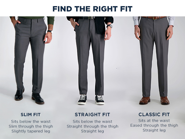 Haggar Men's Premium Comfort Pant-Multi-Fits Regular and Big