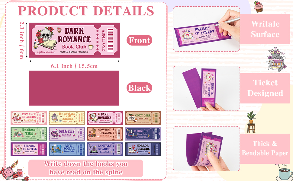 Book Club Ticket Bookmark