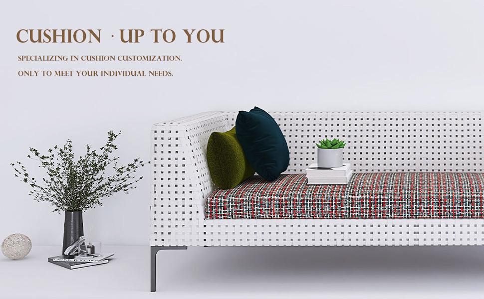 ROFIELTY Custom Size Bench Cushion for Indoor/Outdoor Patio Furniture
