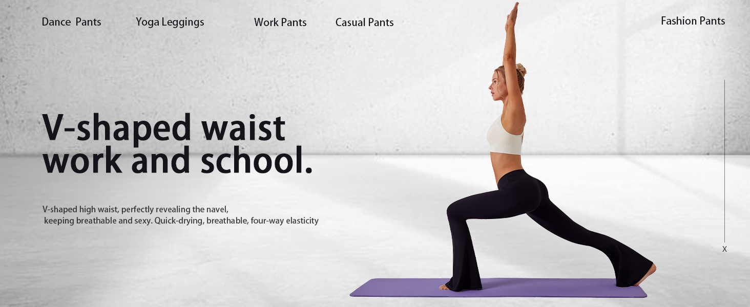 womens flare leggings crossover high waist wide leg yoga pants