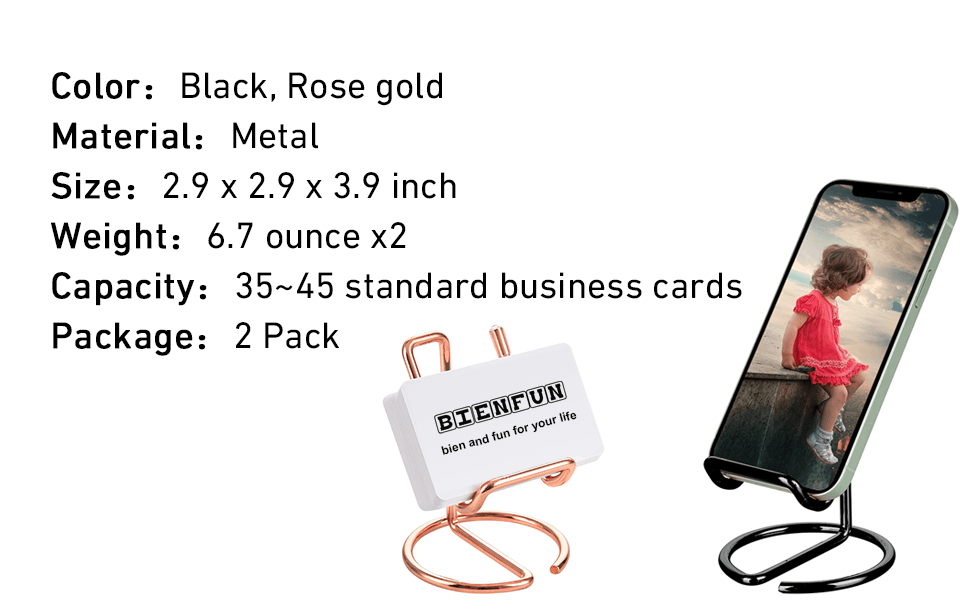 Business Card Holder, Metal Business Card Holders for Desk, Business Card Stands